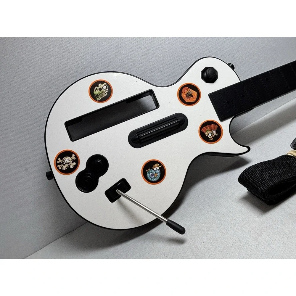Nintendo Wii Guitar Hero Gibson White Les Paul Aerosmith Bundle Tested Working!